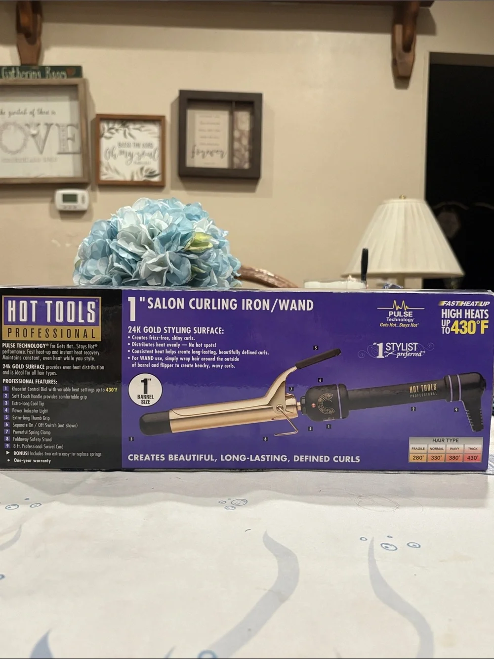 Hot Tools Signature Series Gold Curling Iron Wand- 1